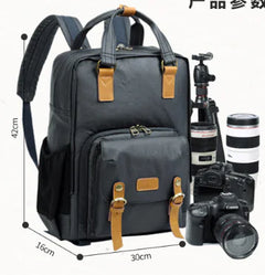 Canvas Outdoor Camera Backpack, Waterproof Vintage Bag