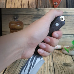 Portable Outdoor Meat Knife with Sheath and Kitchen Tools