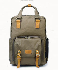 Canvas Outdoor Camera Backpack, Waterproof Vintage Bag