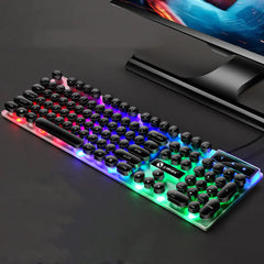 GTX300 Retro Gaming Keyboard and Mouse Set with Backlight