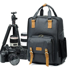 Canvas Outdoor Camera Backpack, Waterproof Vintage Bag