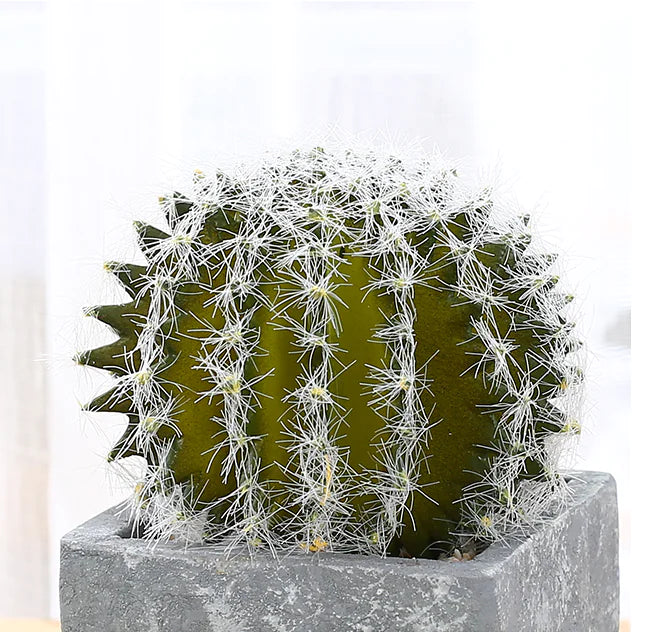 Realistic Mini Plastic Plant Pots - Cactus & Aloe Decor