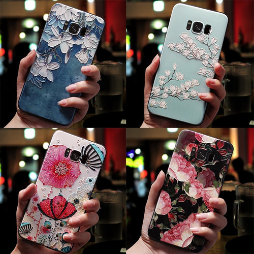 3D Flower Emboss Samsung Galaxy Case