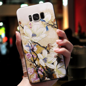 3D Flower Emboss Samsung Galaxy Case