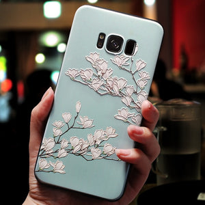 3D Flower Emboss Samsung Galaxy Case