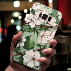 3D Flower Emboss Samsung Galaxy Case