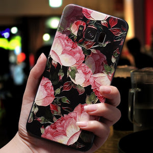 3D Flower Emboss Samsung Galaxy Case