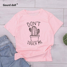 Load image into Gallery viewer, DON&#39;T TOUCH ME Cactus Printed Women&#39;s T-Shirt