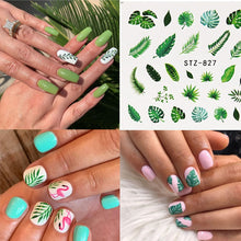 Load image into Gallery viewer, LISI 1Pc Nail Water Decals Leaves Flower