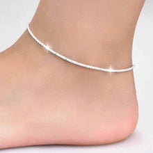 Load image into Gallery viewer, DOORE Thin 925 stamped silver plated Shiny Chains Anklet