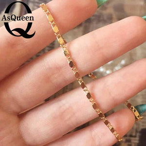 ASQUEEN Fine Ankle Bracelet Cheville Barefoot Sandals Foot Jewelry Leg Chain On Foot For Women