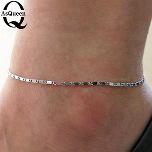 ASQUEEN Fine Ankle Bracelet Cheville Barefoot Sandals Foot Jewelry