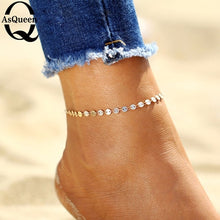 Load image into Gallery viewer, ASQUEEN Fine Ankle Bracelet Cheville Barefoot Sandals Foot Jewelry Leg Chain On Foot For Women