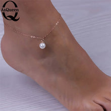 Load image into Gallery viewer, ASQUEEN Fine Ankle Bracelet Cheville Barefoot Sandals Foot Jewelry Leg Chain On Foot For Women