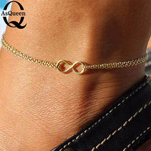 Load image into Gallery viewer, ASQUEEN Fine Ankle Bracelet Cheville Barefoot Sandals Foot Jewelry Leg Chain On Foot For Women