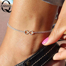 Load image into Gallery viewer, ASQUEEN Fine Ankle Bracelet Cheville Barefoot Sandals Foot Jewelry Leg Chain On Foot For Women