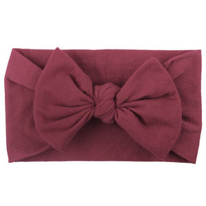 BONJEAN New Baby Nylon Headband Soft Rabbit Bow Knot Turban