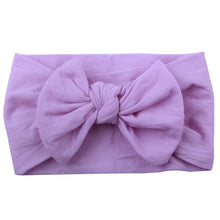 Load image into Gallery viewer, BONJEAN New Baby Nylon Headband Soft Rabbit Bow Knot Turban