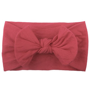 BONJEAN New Baby Nylon Headband Soft Rabbit Bow Knot Turban