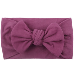 BONJEAN New Baby Nylon Headband Soft Rabbit Bow Knot Turban