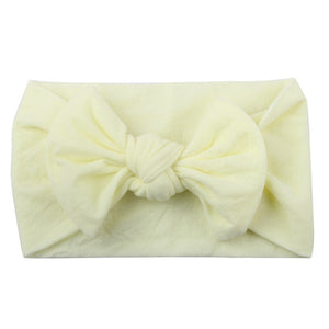 BONJEAN New Baby Nylon Headband Soft Rabbit Bow Knot Turban