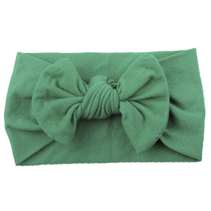 BONJEAN New Baby Nylon Headband Soft Rabbit Bow Knot Turban