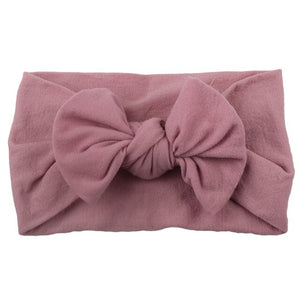 BONJEAN New Baby Nylon Headband Soft Rabbit Bow Knot Turban