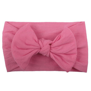 BONJEAN New Baby Nylon Headband Soft Rabbit Bow Knot Turban