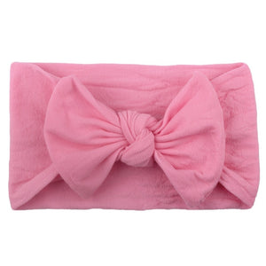 BONJEAN New Baby Nylon Headband Soft Rabbit Bow Knot Turban