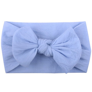 BONJEAN New Baby Nylon Headband Soft Rabbit Bow Knot Turban