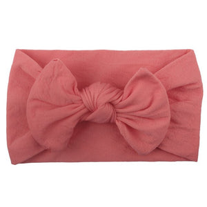 BONJEAN New Baby Nylon Headband Soft Rabbit Bow Knot Turban