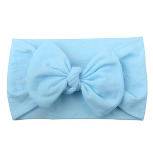 BONJEAN New Baby Nylon Headband Soft Rabbit Bow Knot Turban