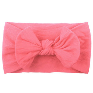 BONJEAN New Baby Nylon Headband Soft Rabbit Bow Knot Turban