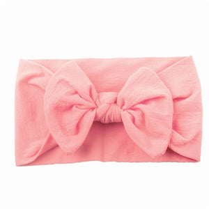 BONJEAN New Baby Nylon Headband Soft Rabbit Bow Knot Turban