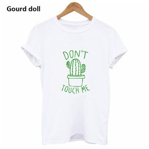 DON'T TOUCH ME Cactus Printed Women's T-Shirt