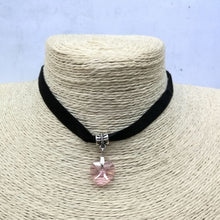 Load image into Gallery viewer, Velvet Woman&#39;s Heart Crystal Pendant Necklace