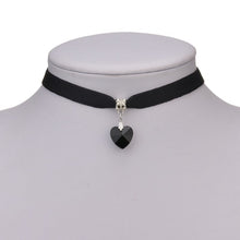 Load image into Gallery viewer, Velvet Woman&#39;s Heart Crystal Pendant Necklace