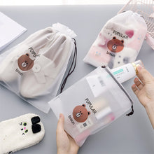 Load image into Gallery viewer, Brown Bear Transparent Cosmetic &amp; Makeup Bag