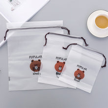 Load image into Gallery viewer, Brown Bear Transparent Cosmetic &amp; Makeup Bag